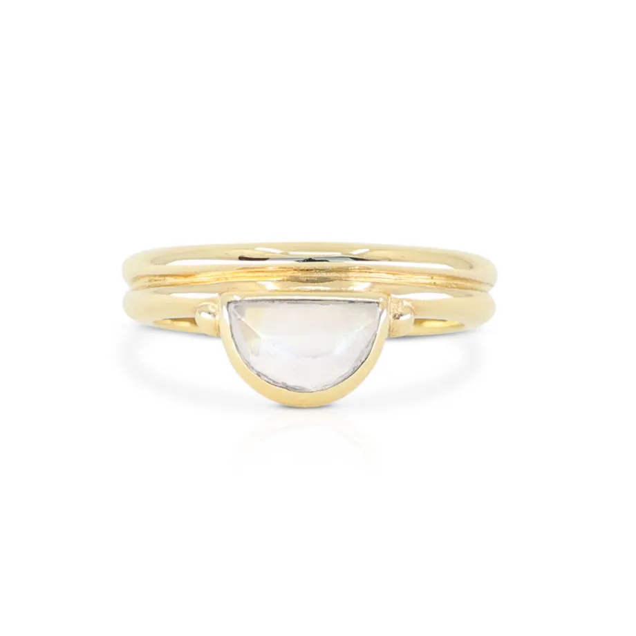 Lune Moonstone Gold Stacker