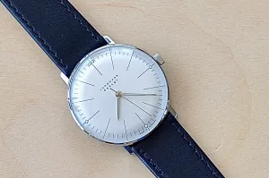 Max Bill 34mm Hand wound Watch in White Dial Without Numbers