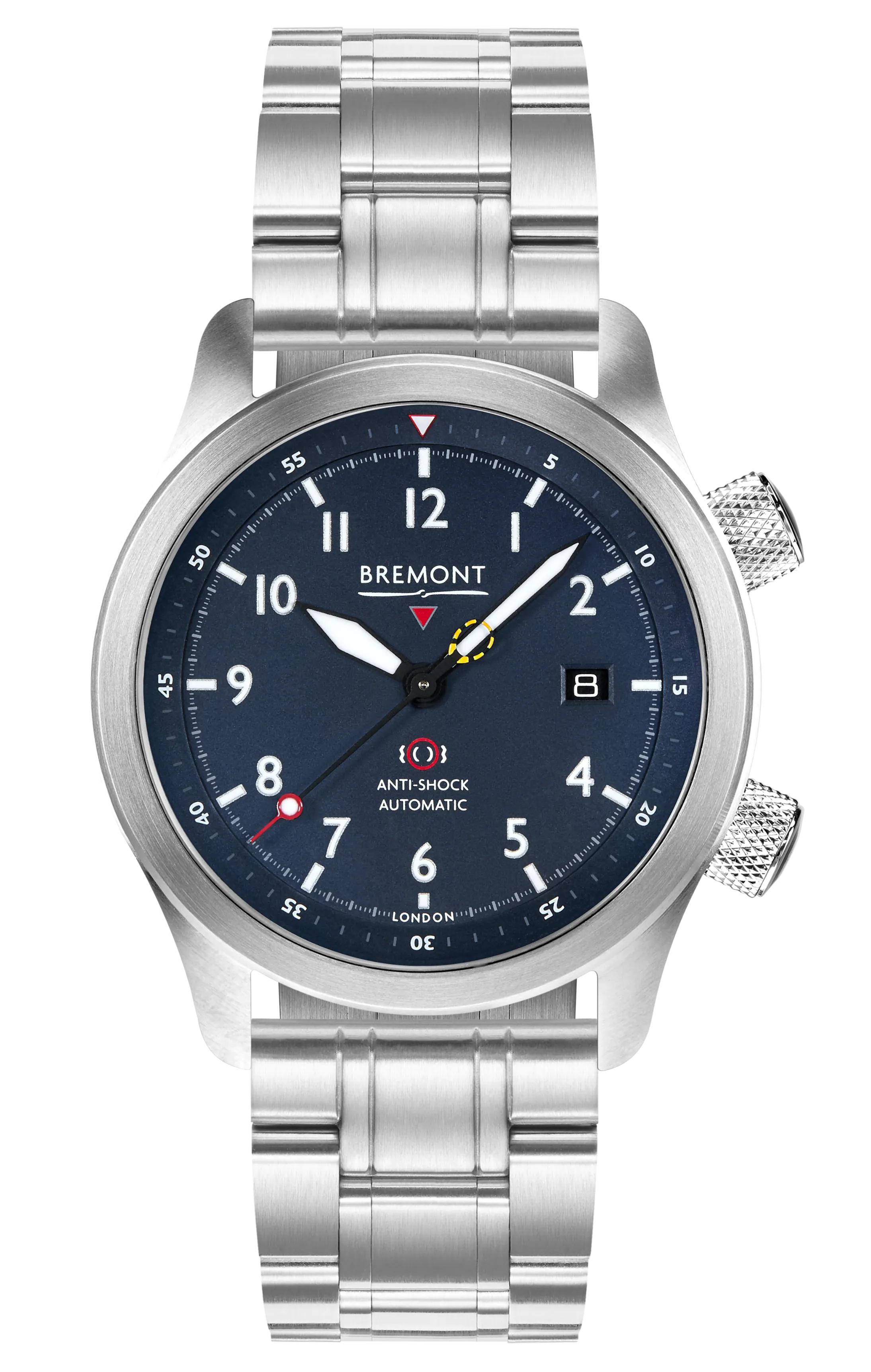 MBII Custom Stainless Steel, Blue Dial with Dark Blue Barrel & Closed Case Back