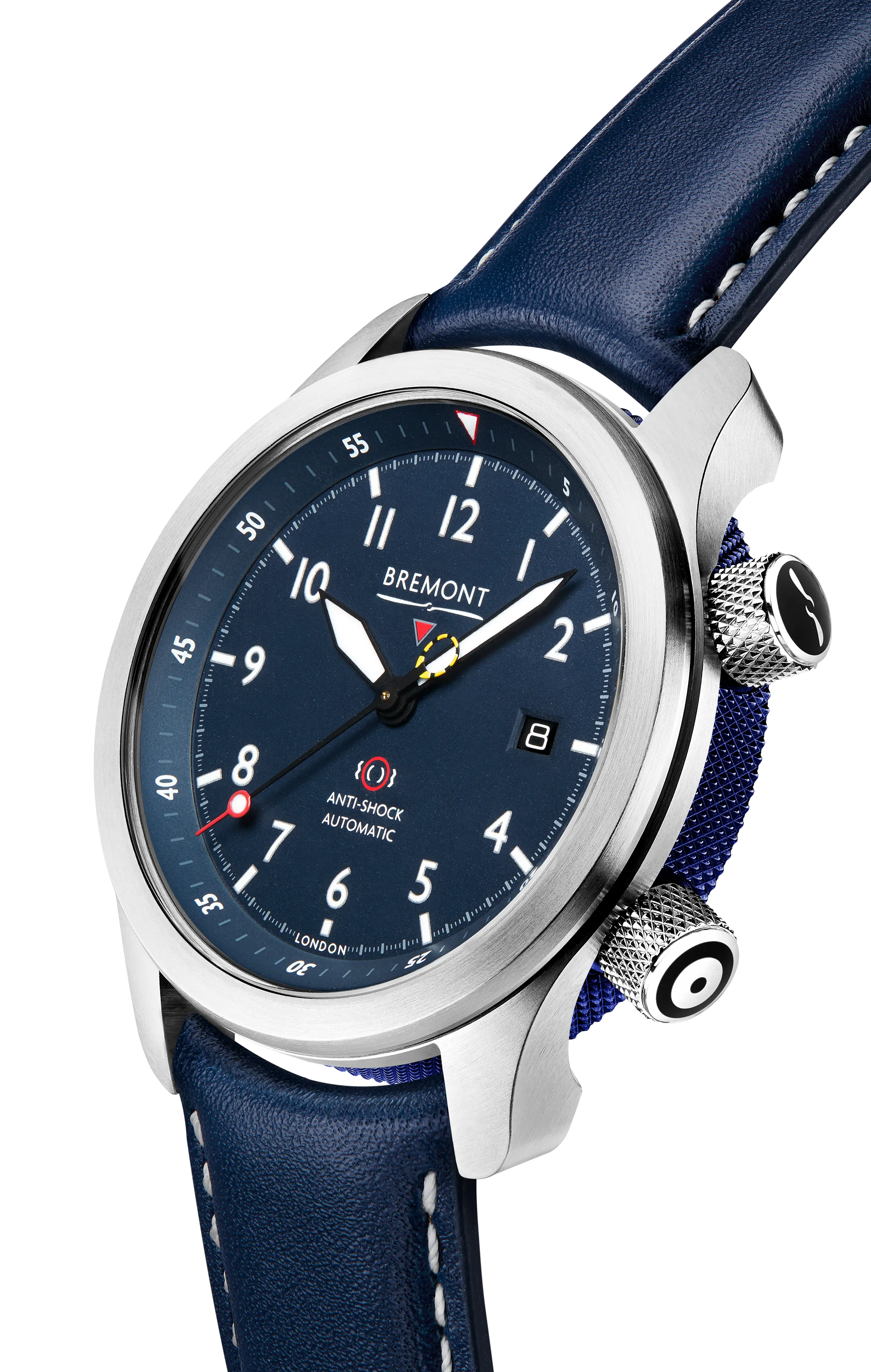 MBII Custom Stainless Steel, Blue Dial with Dark Blue Barrel & Closed Case Back