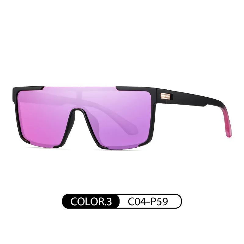 New large frame integrated sunglasses TR7543 fashionable colorful polarized sunglasses men and women same style sunglasses