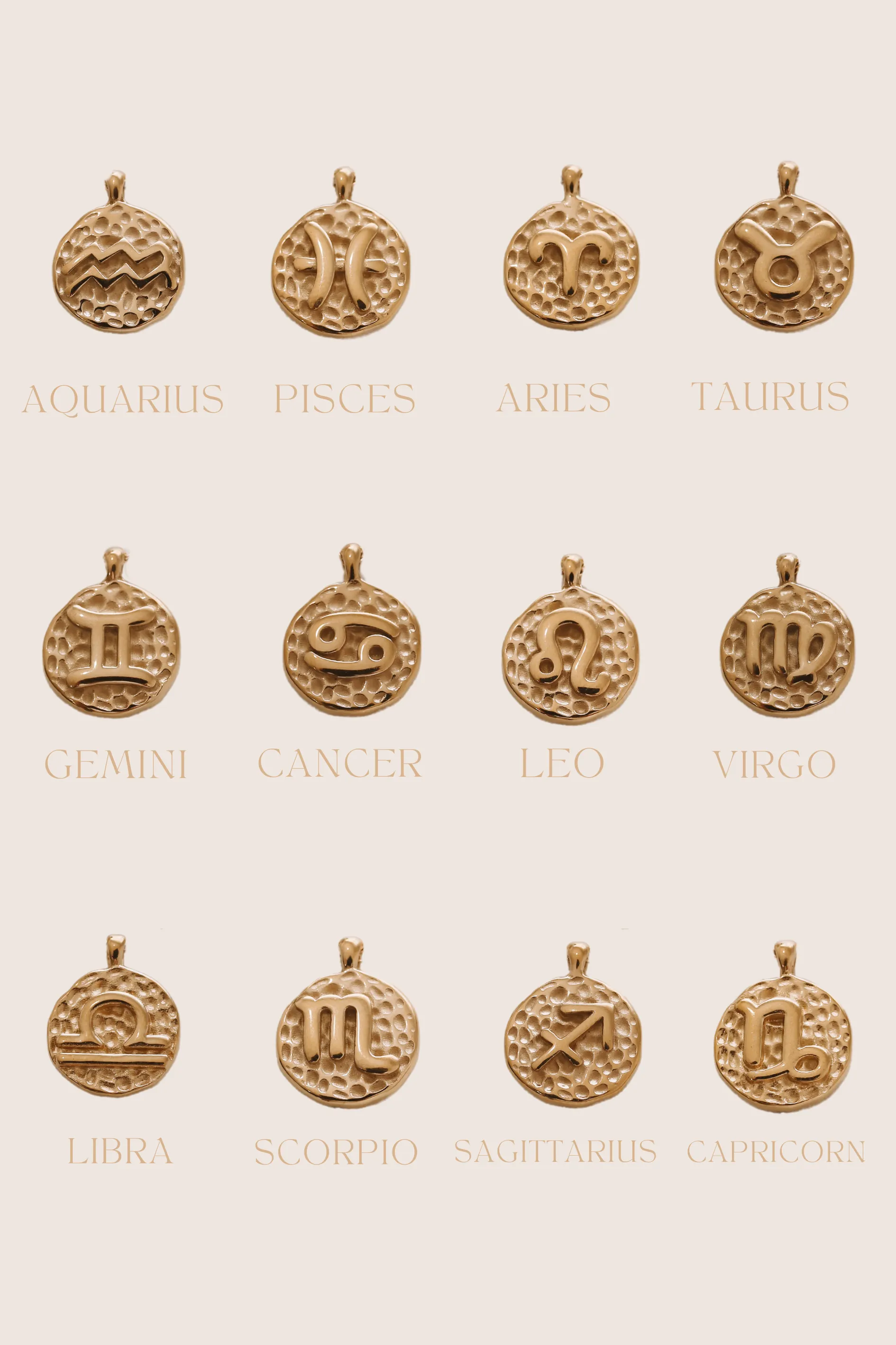 Noa - 14ct Gold or Silver Plated Zodiac Necklace