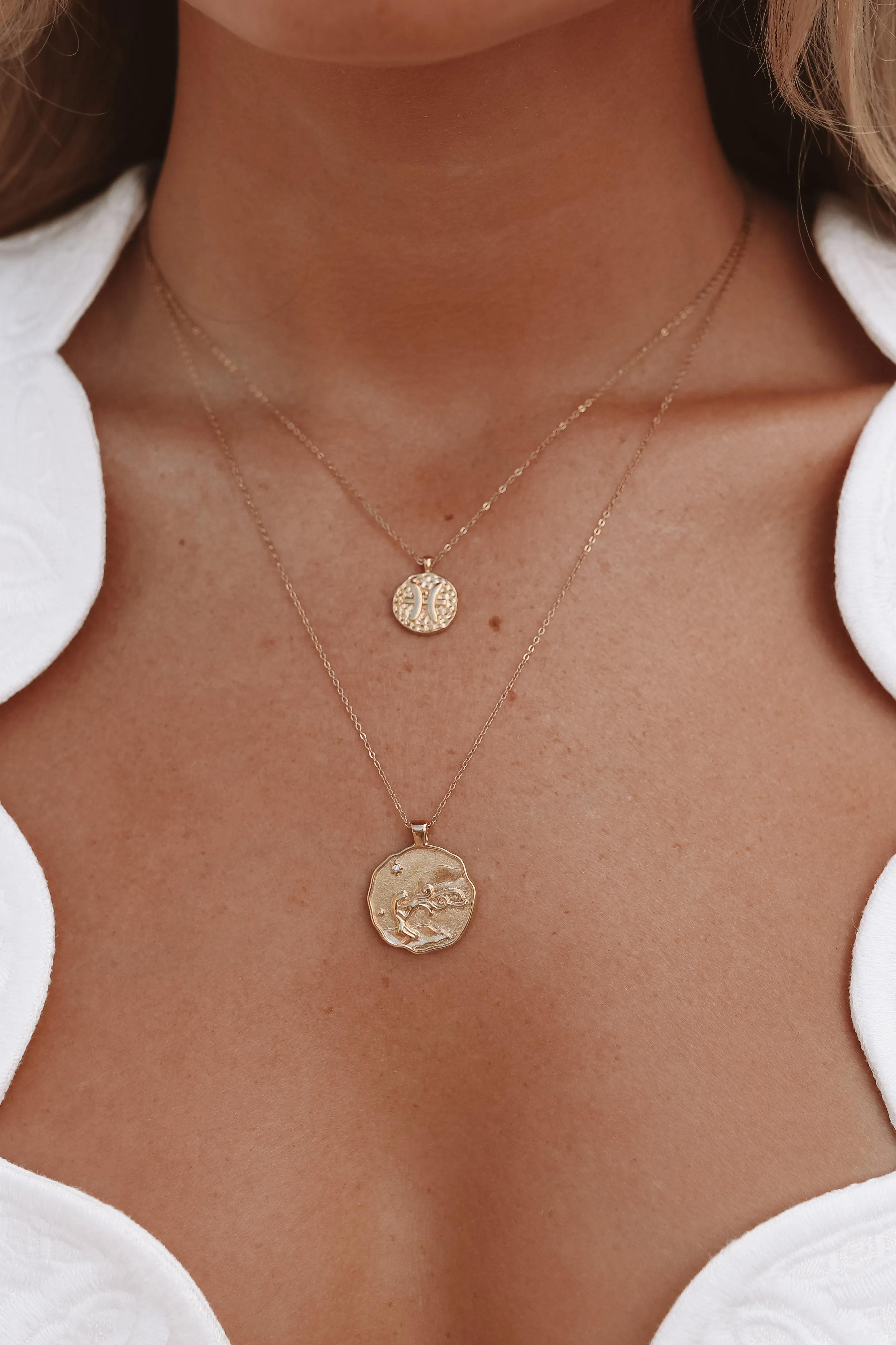 Noa - 14ct Gold or Silver Plated Zodiac Necklace