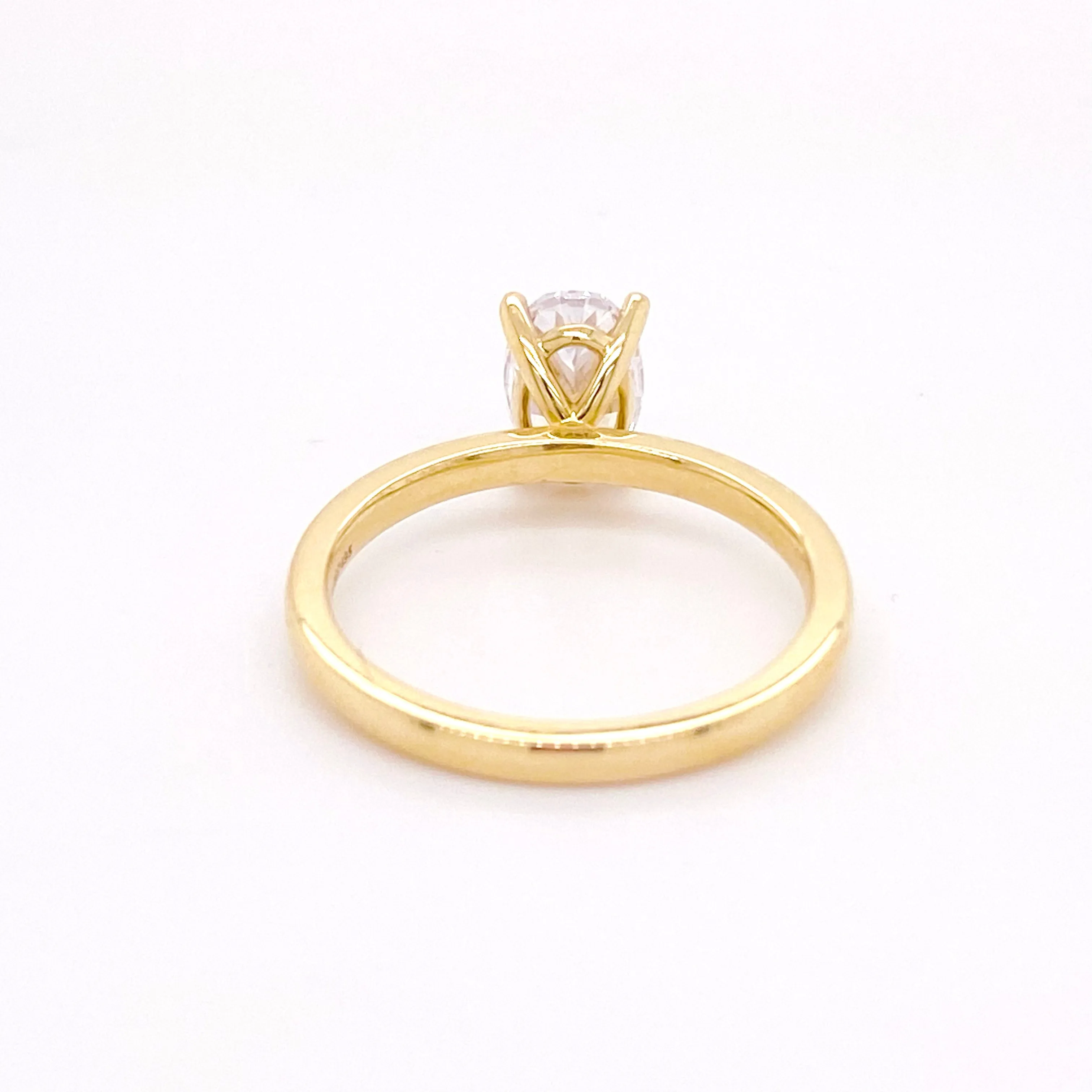 Oval Solitaire Engagement Ring Mounting