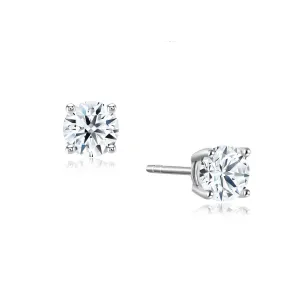 Quadrant Solitaire Diamond Earrings