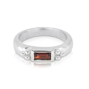 Reverence Garnet Silver Ring