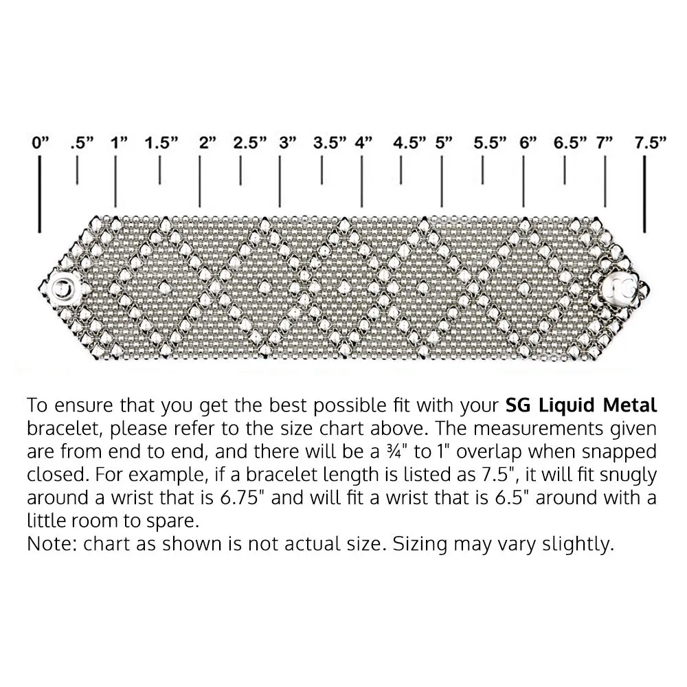 SG Liquid Metal CMB2Z-N (Chrome Finish) Bracelet by Sergio Gutierrez