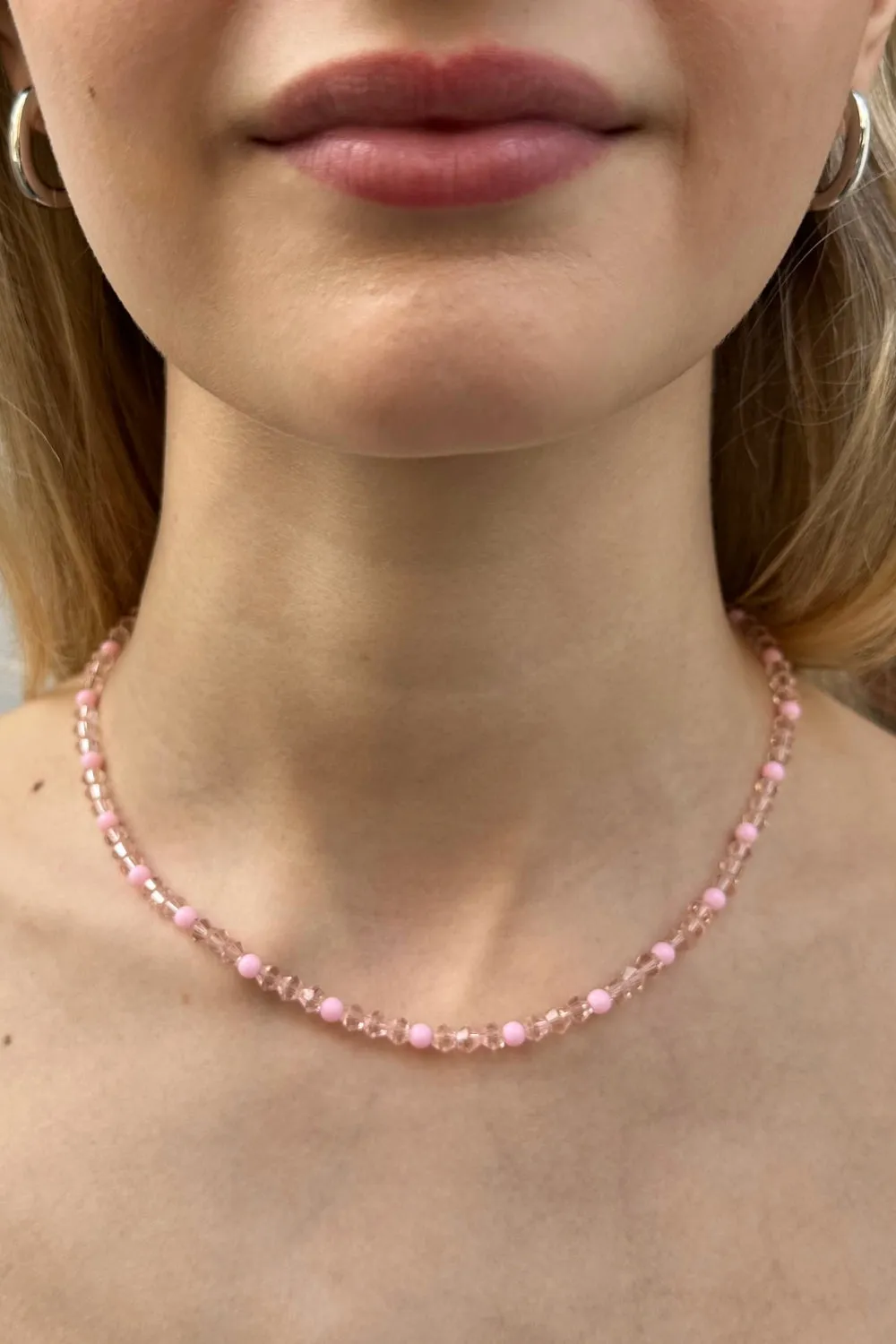 Sheer and Pink Necklace