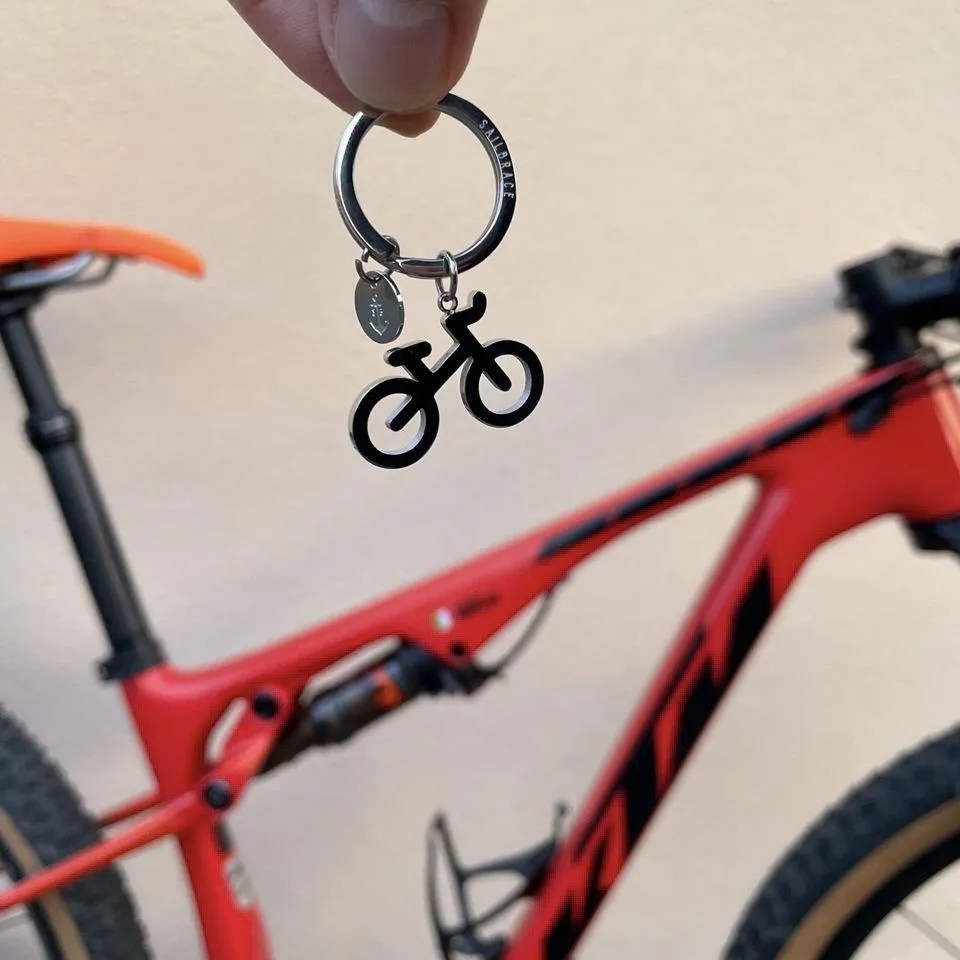 Silver Bike Bracelet/Keychain Pack