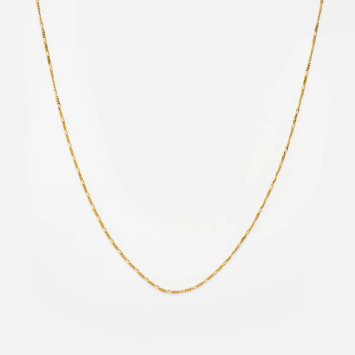 Solid Gold Figaro Chain