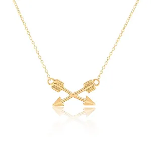 Tiny Crossing Arrows Necklace