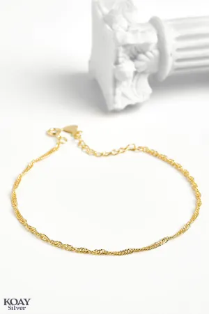 Twist Chain Bracelet (B/GP)