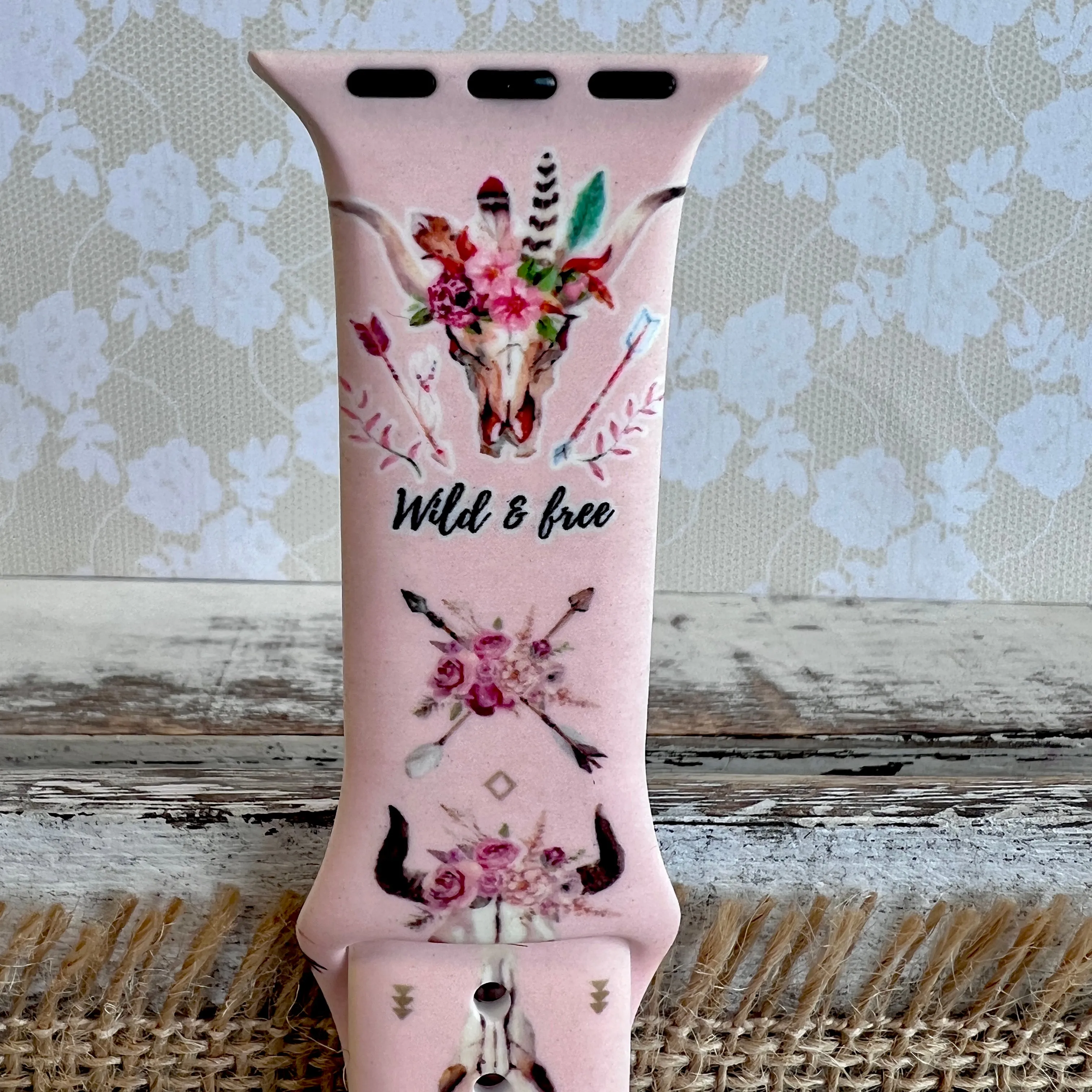 Wild & Free Print Silicone Band For Apple Watch