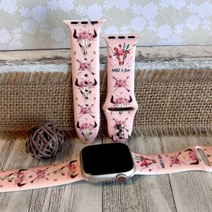 Wild & Free Print Silicone Band For Apple Watch