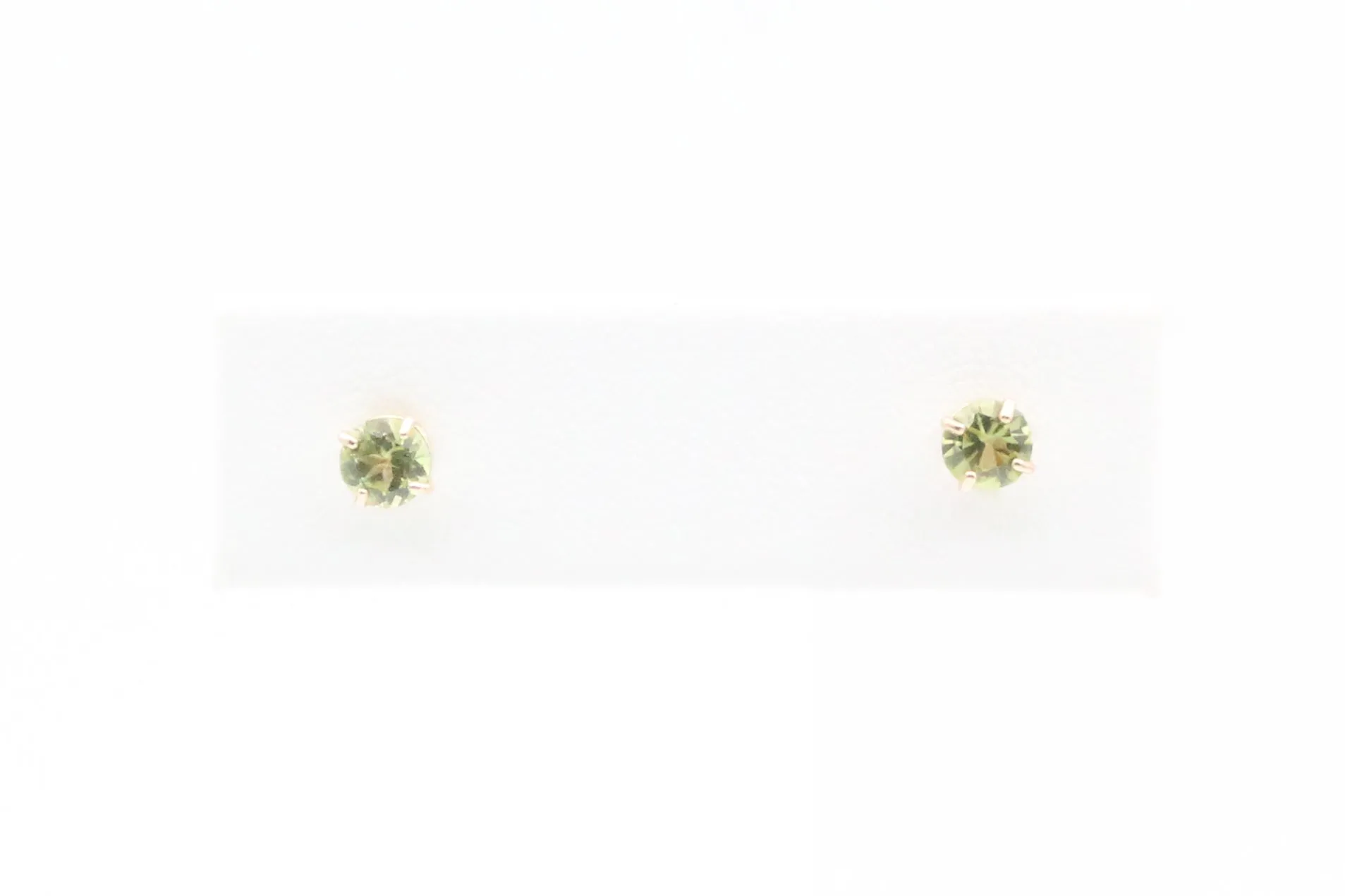 Yellow Gold Peridot Earrings